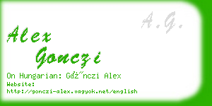 alex gonczi business card